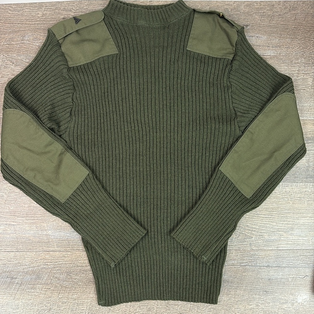 DSCP Valor Collection USMC Green 100% Wool Crewneck Sweater 40/Large